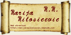Marija Milošičević vizit kartica